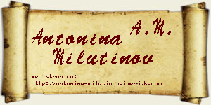 Antonina Milutinov vizit kartica